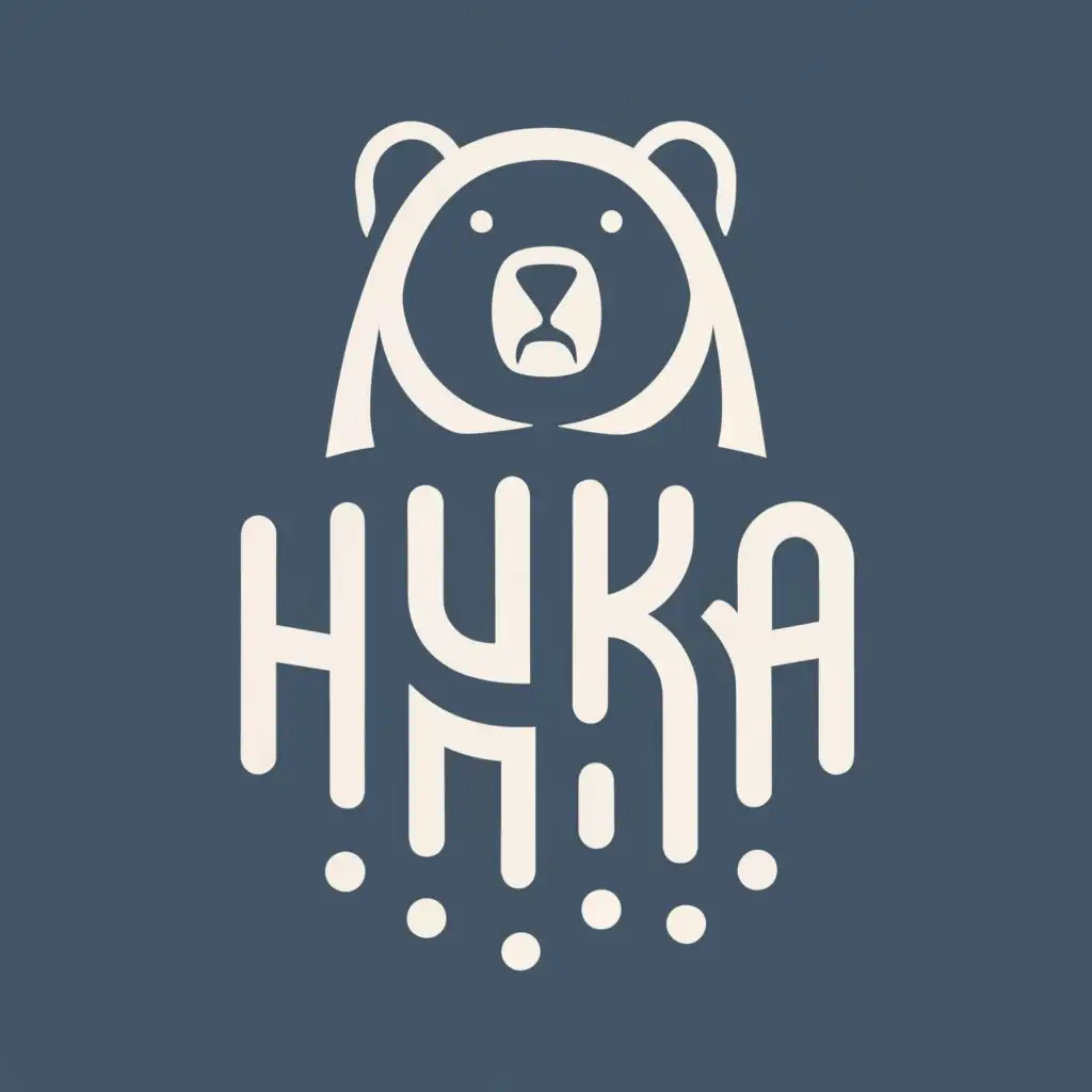 LOGO-Design-For-Huka-Modern-Bear-Symbolism-in-the-Technology-Industry