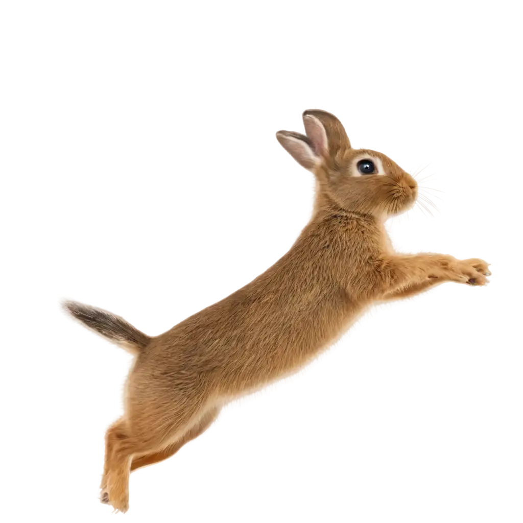 a rabbit jumping