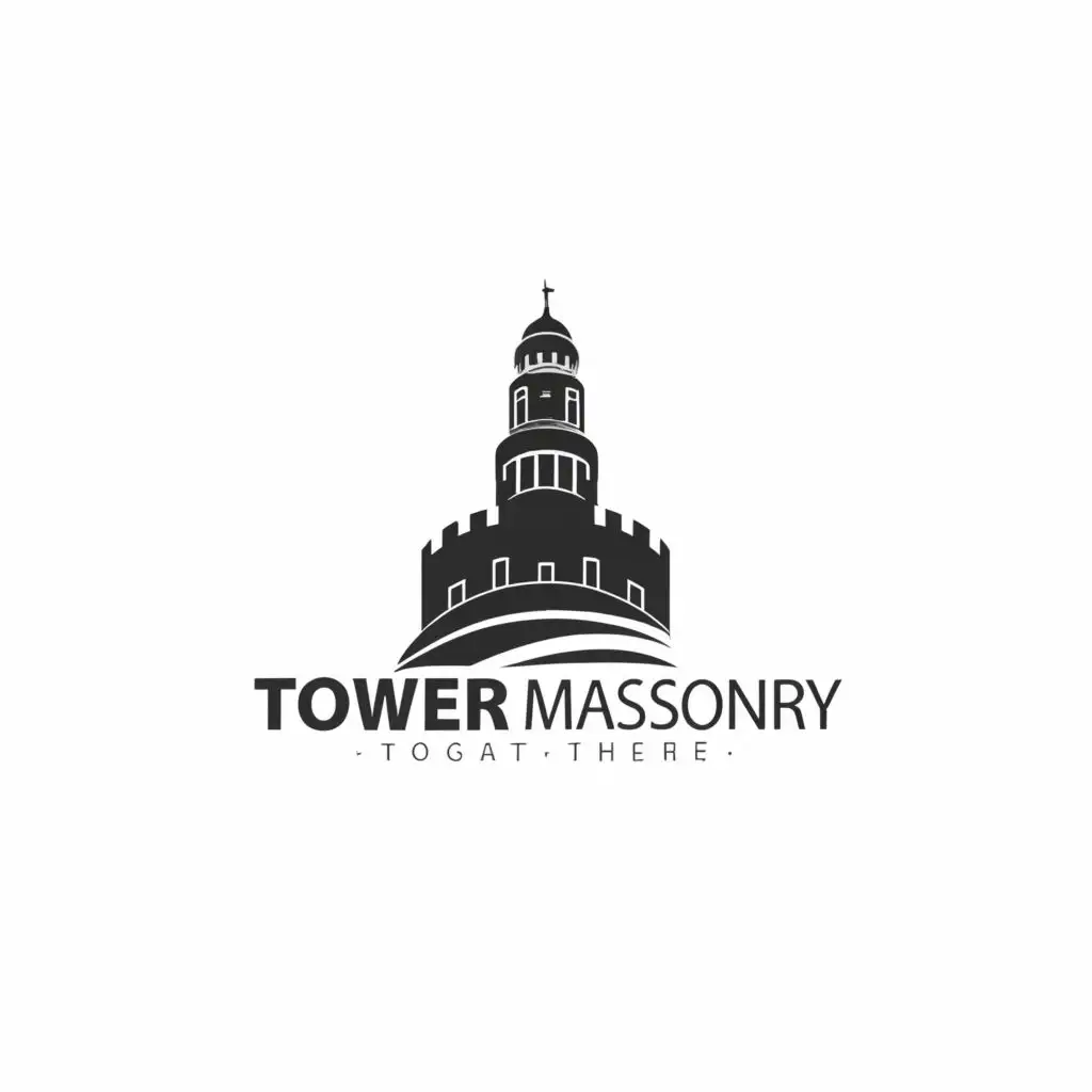 LOGO-Design-For-Tower-Masonry-Bold-Tower-Icon-with-Professional-Typography-for-Construction-Industry