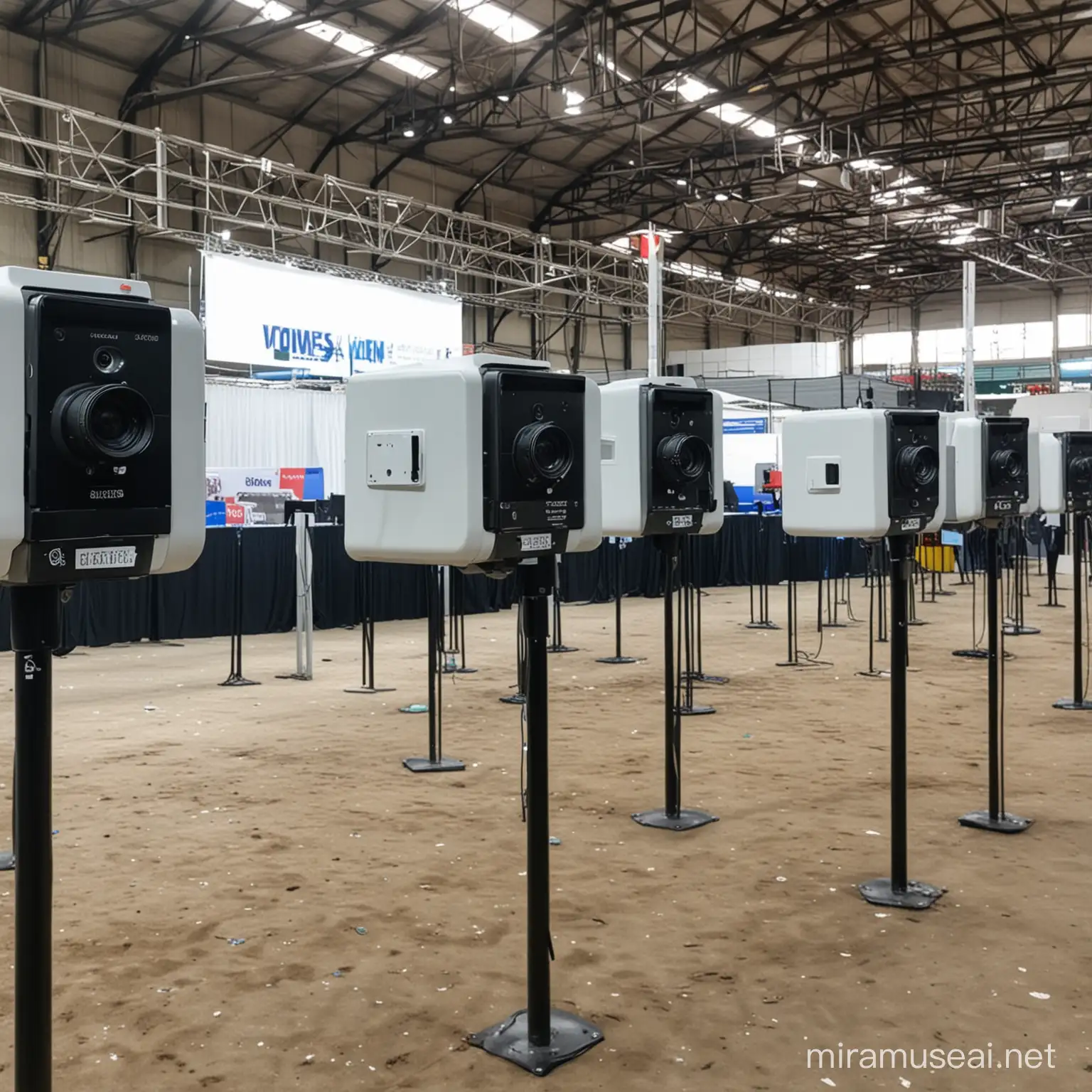 Live Broadcasting of Voting Booths with Wave Cameras