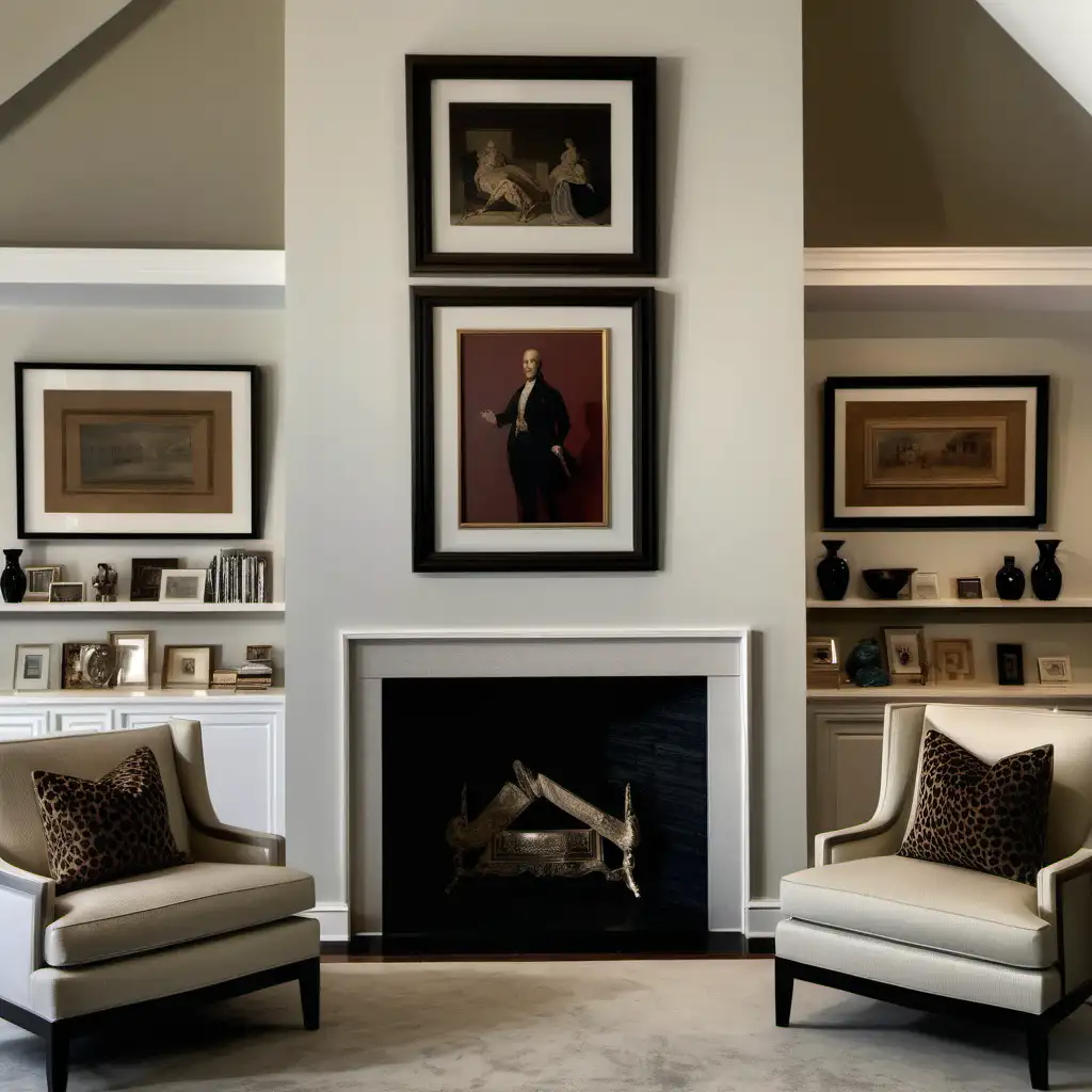 Luxurious MillionDollar Home Showcasing Elegant Fireplace Art