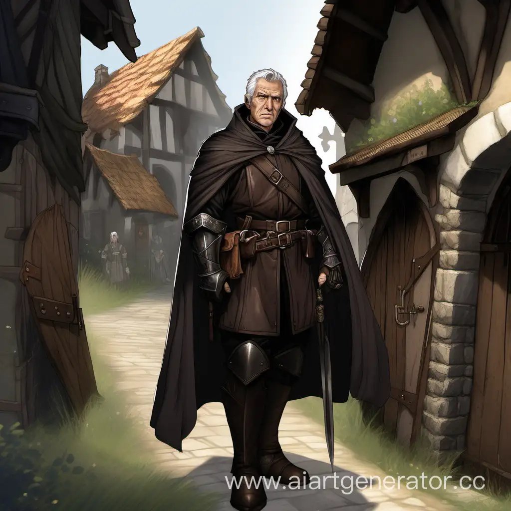 Elderly-Village-Guard-in-Dark-Cloak-and-Leather-Armor-Fantasy-DND-5E-Character