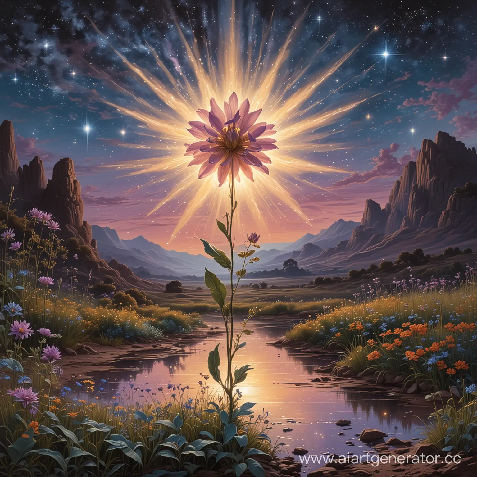 Enchanted-Night-Sky-with-Glowing-Flower-Landscape