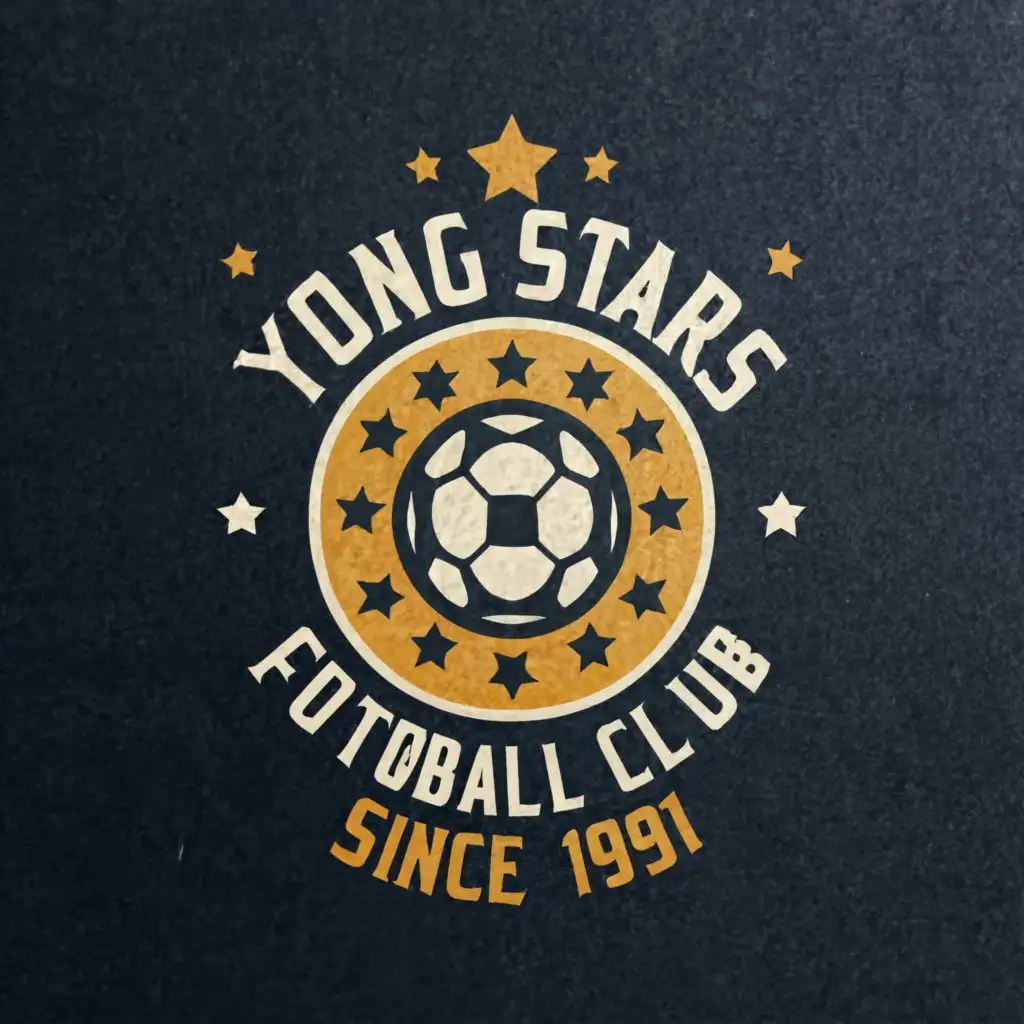 a logo design,with the text "Young Stars Football Club
 Since 1991", main symbol:Football Club,Moderate,be used in Construction industry,clear background