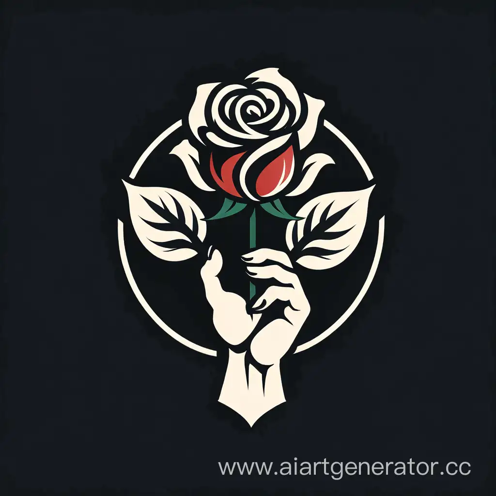 Elegant-Logo-Holding-a-Red-Rose-Symbol-of-Love-and-Sophistication