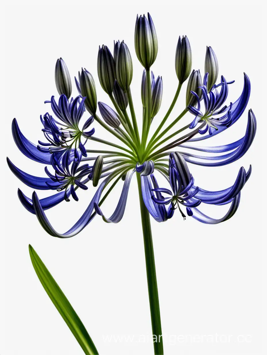 Elegant-Agapanthus-Flower-in-8k-on-White-Background