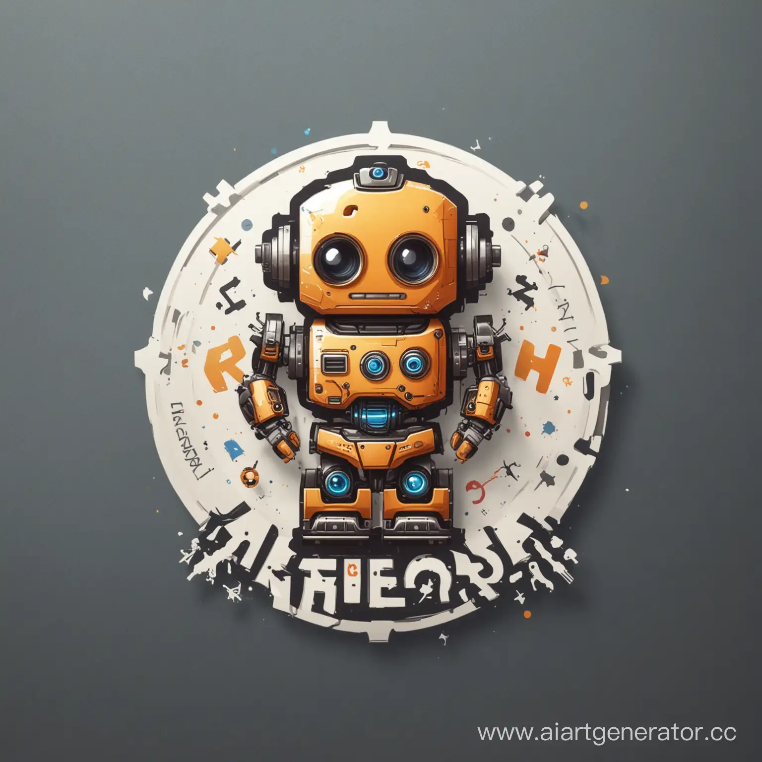 Futuristic-Kindergarten-Logo-with-Robotic-Theme