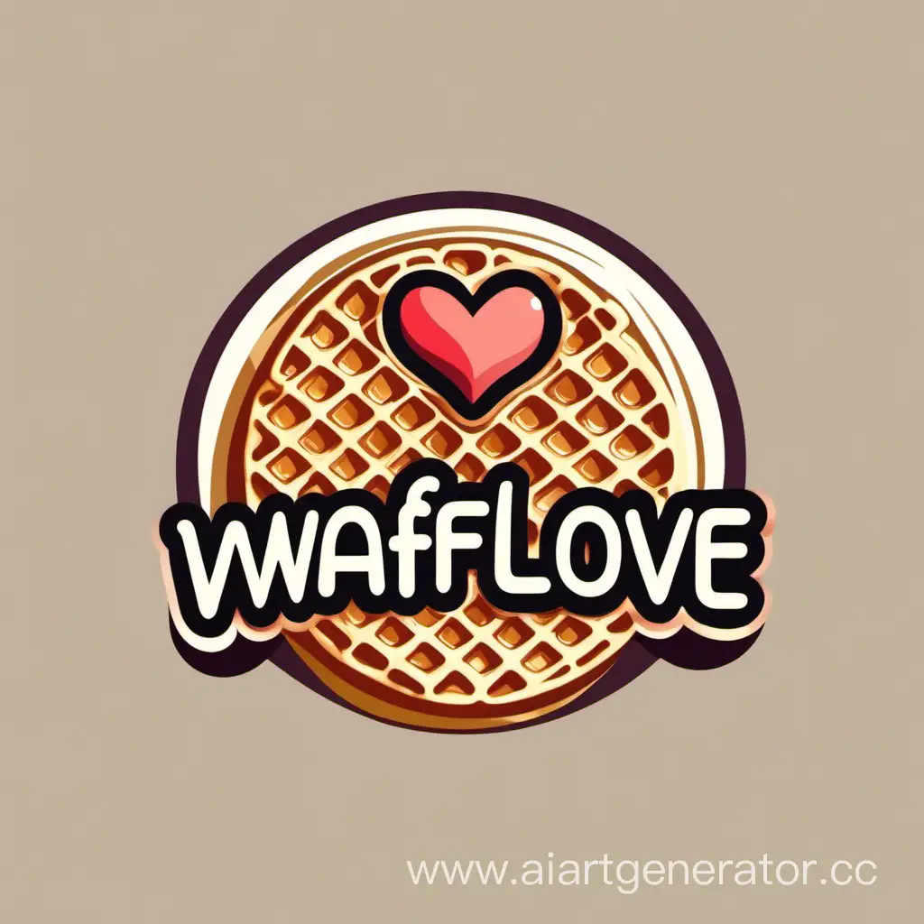 Логотип для компании "WaffleLove", которая занимается приготовлением и продажей вафель