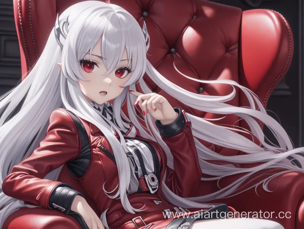 Elegant-Anime-Girl-with-Long-White-and-Red-Hair-Posing-in-a-Red-Leather-Chair