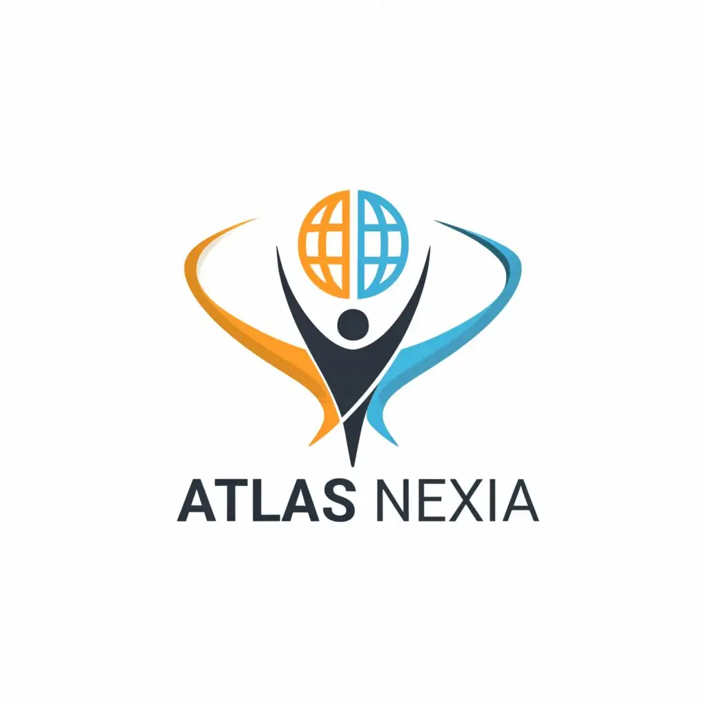 a logo design,with the text 'Atlas Nexia', main symbol:Atlas and Nexus, financial advisory,Moderate,be used in Finance industry,clear background