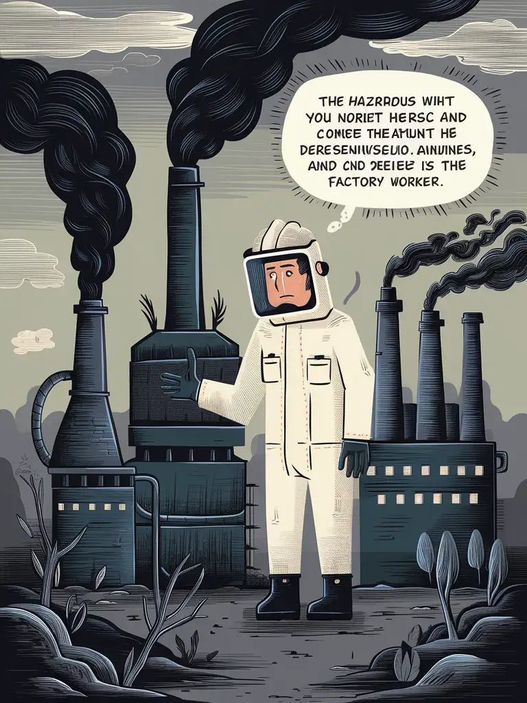 Картинка на тему "Вредные факторы на производстве влияющие на окружающую среду и самого специалиста"