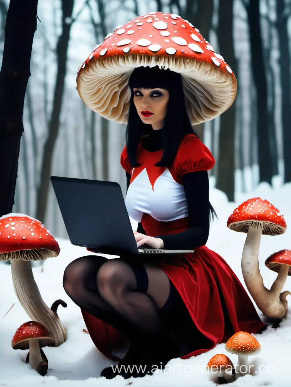 CatWoman-in-Amanita-Mushroom-Costume-Consulting-Online-in-Picassoesque-Style