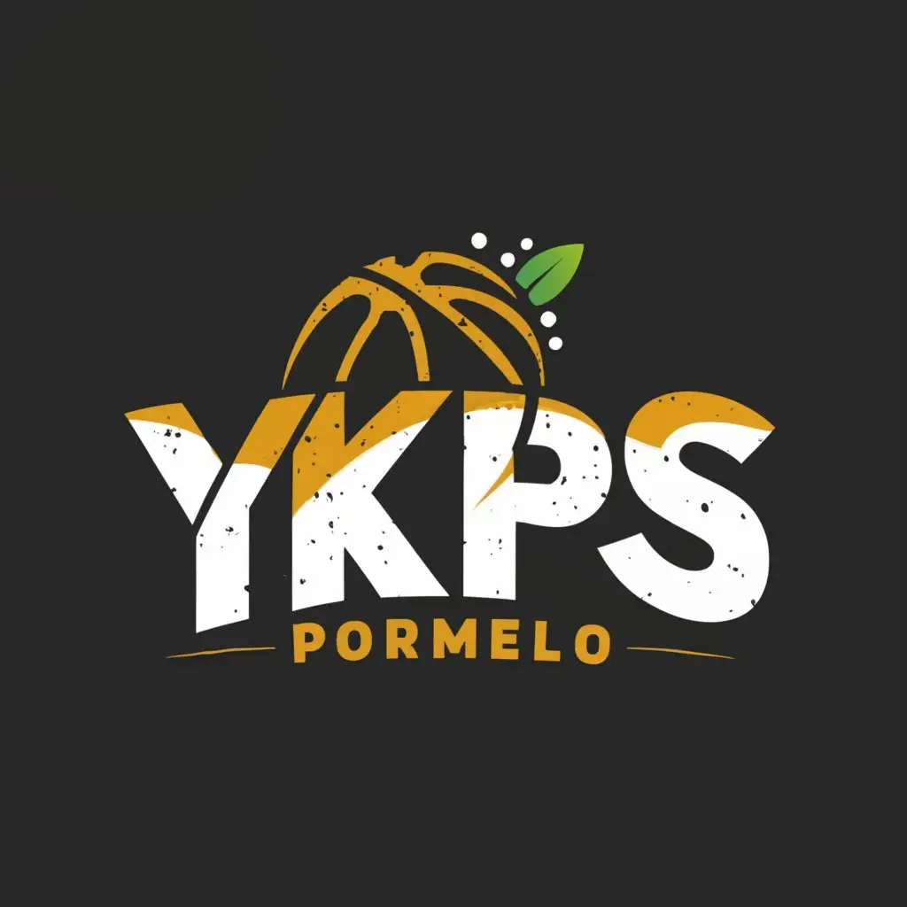 a logo design,with the text "YKPS", main symbol:Basketball, pomelo tree, three pomelo,Moderate,be used in Sports Fitness industry,clear background