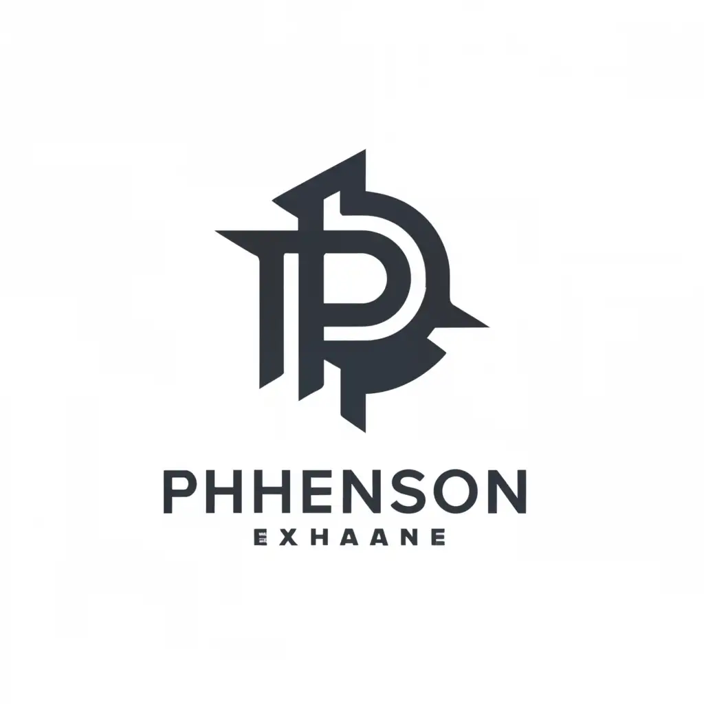 a logo design,with the text "D_phenoson exchange", main symbol:Crypto exchange,complex,be used in Finance industry,clear background