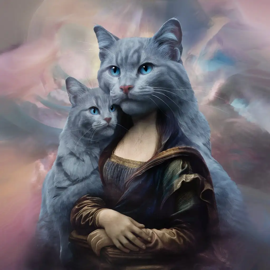 Mona-Lisa-with-Majestic-Blue-Feline