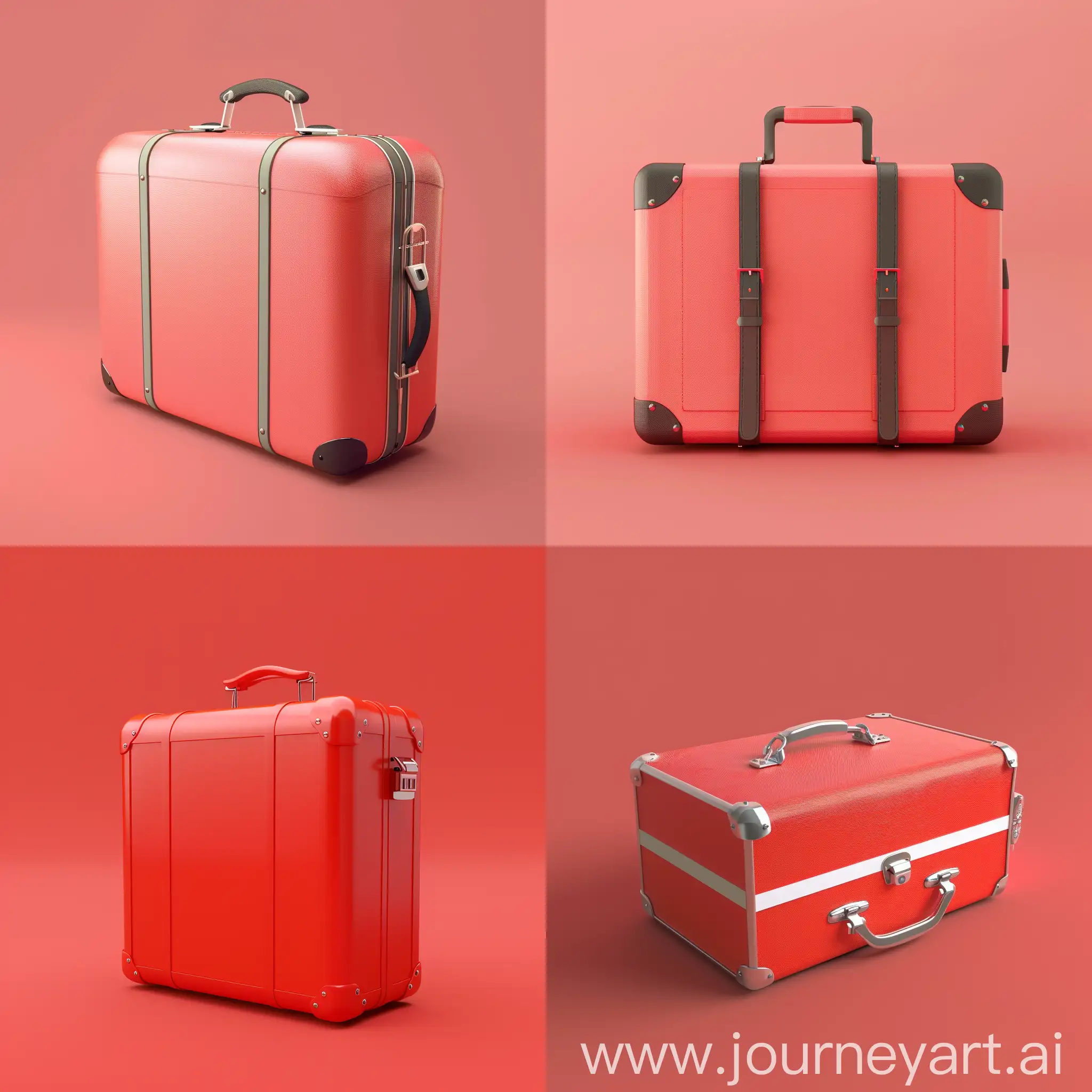 Cartoon-Style-Minimalist-Suitcase-in-3D-Light-Red-Monochrome-Background