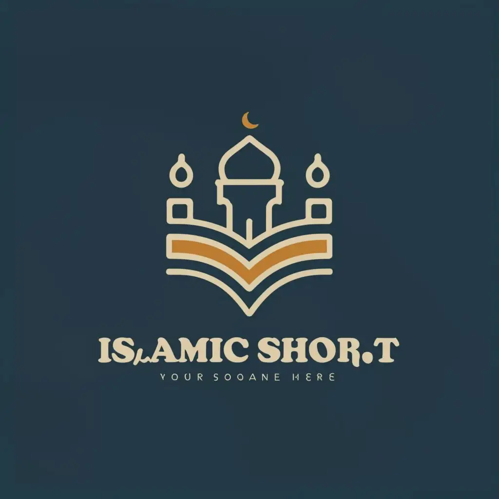 logo, Religious book, with the text "Islamic short", typography, be used in Education industry