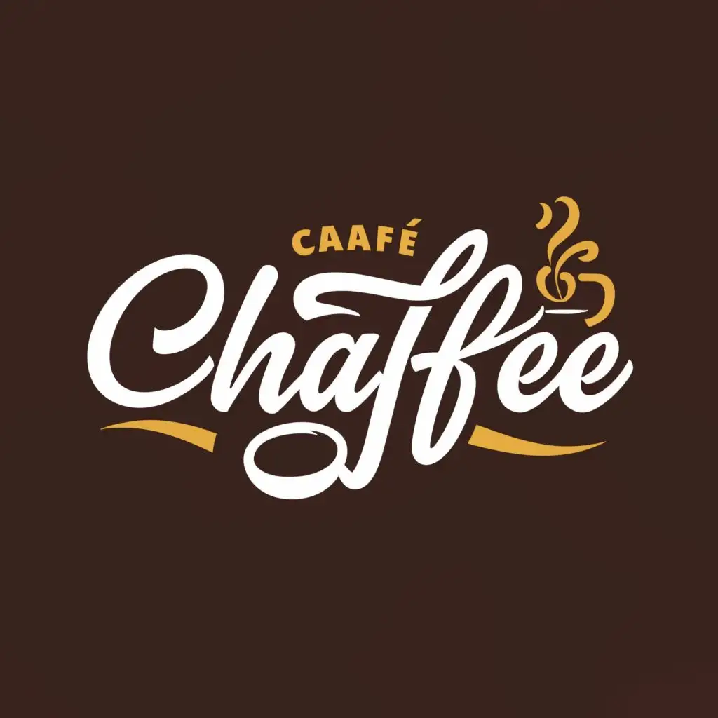 logo, cafe, with the text "Chaffee", typography