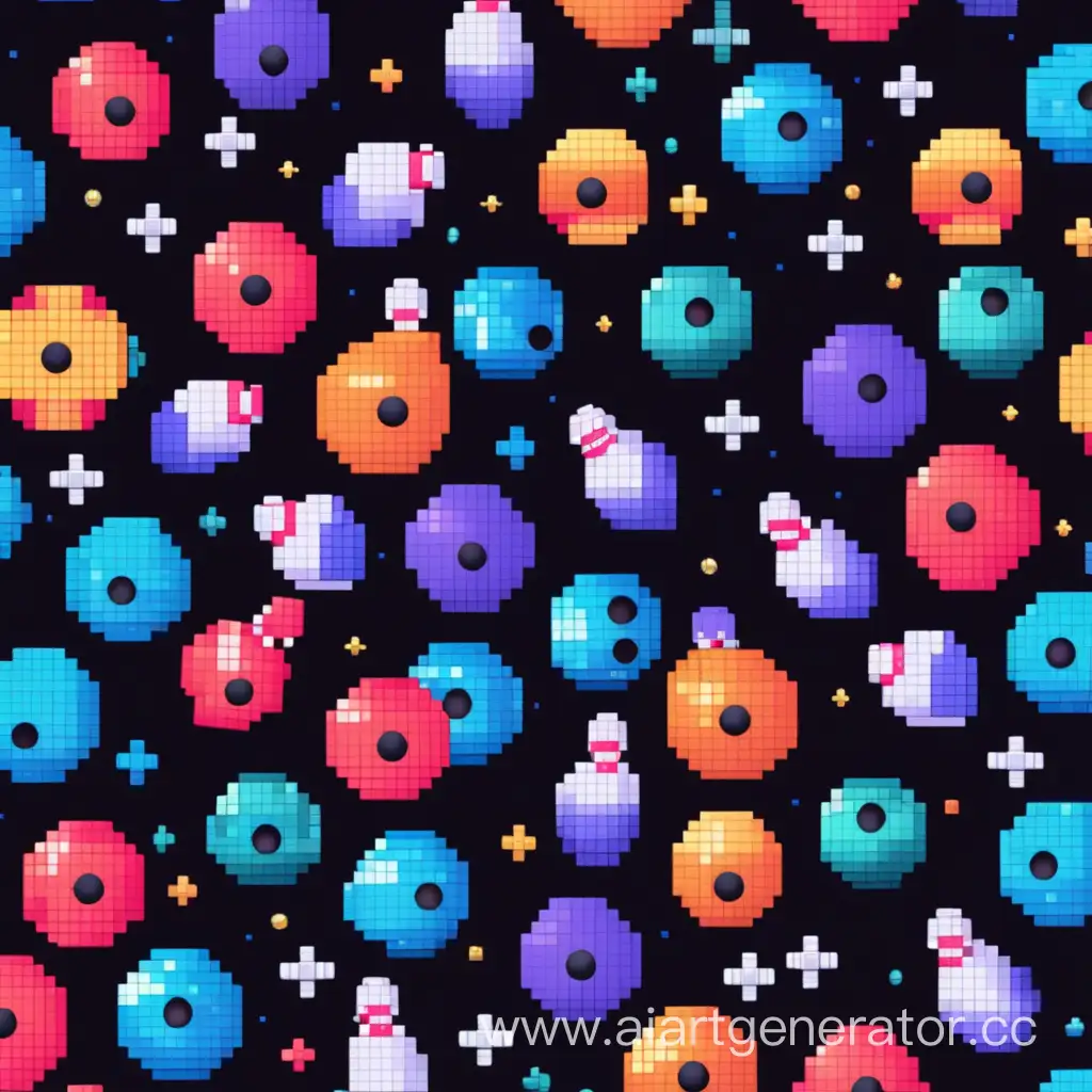 Space-Style-Pixel-Art-Bowling-Ball-Pattern