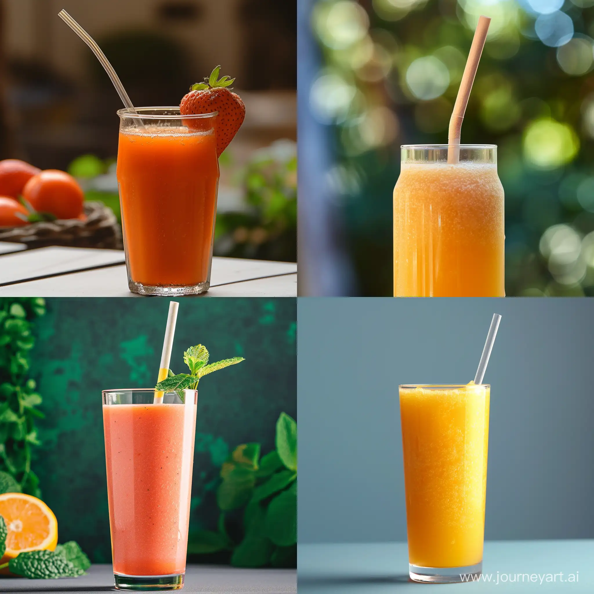 Refreshing-Juice-Drink-with-Straw