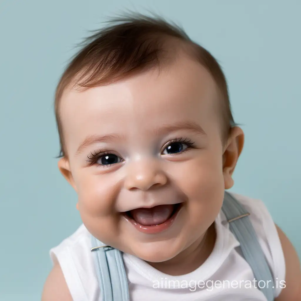 Cute baby boy smiling for photo