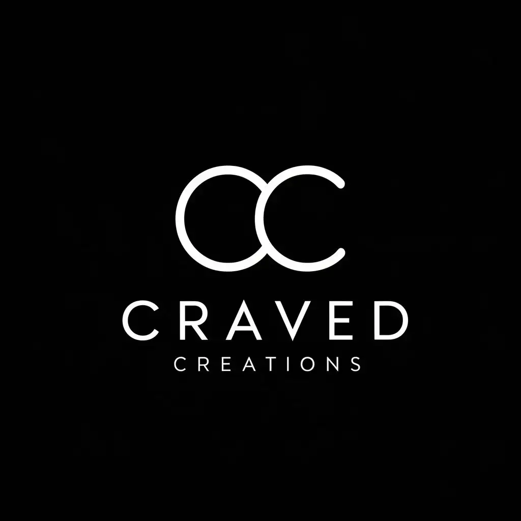 logo, craved creations, with the text "CC", typography, be used in Restaurant industry