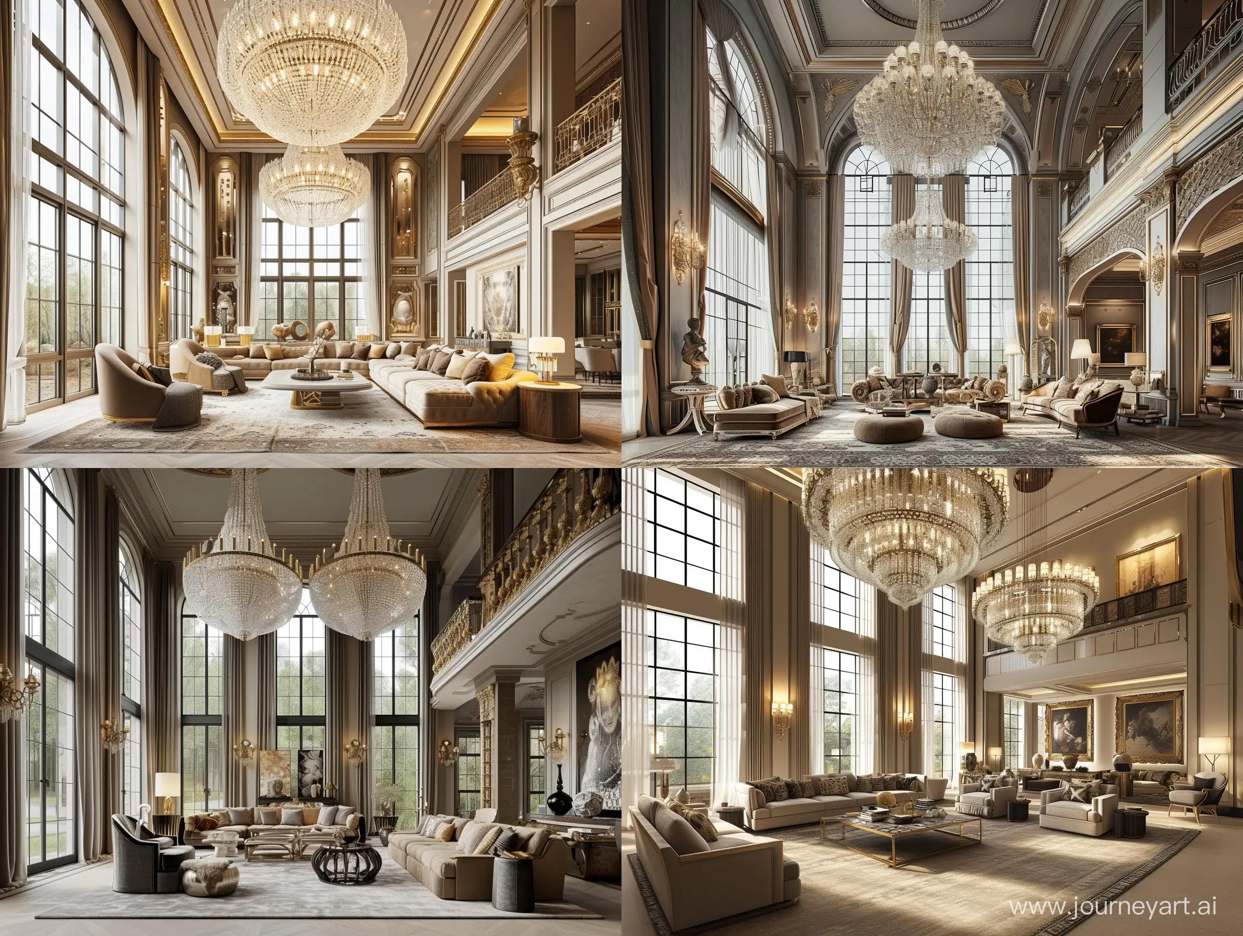 Opulent-Living-Room-with-High-Ceilings-and-Elegant-Decor