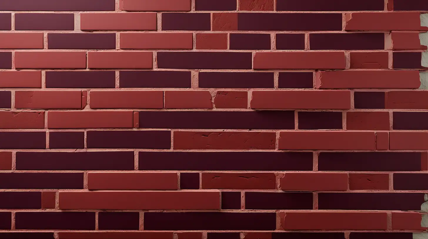 Elegant Red and Burgundy Brick Wall Wallpaper for Timeless Interior Design