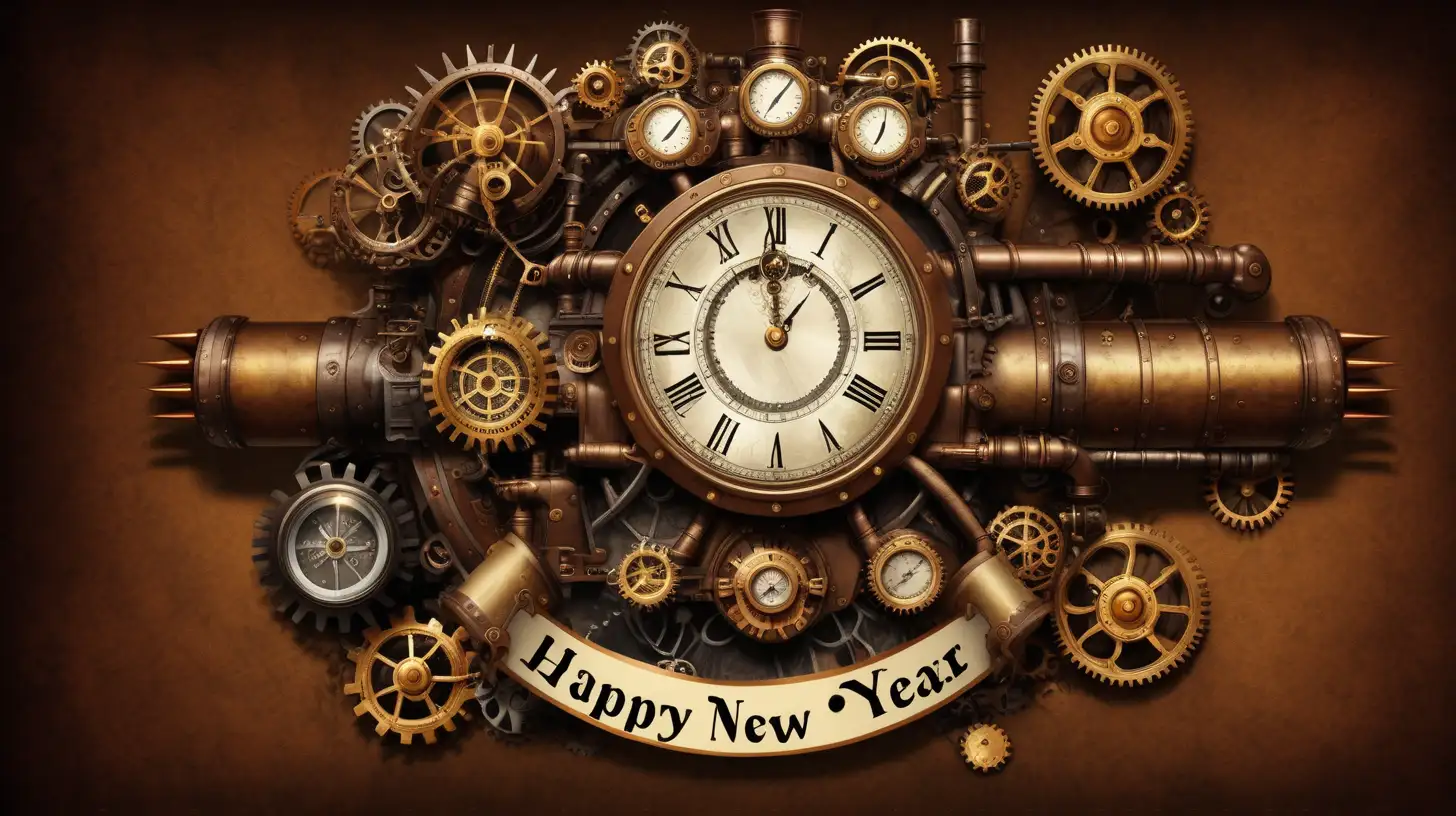 Steampunk happy new year