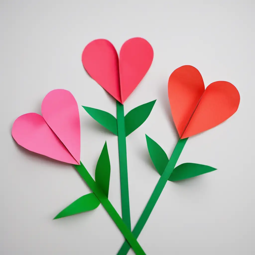 DIY HeartShaped Paper Flower Bouquet Craft