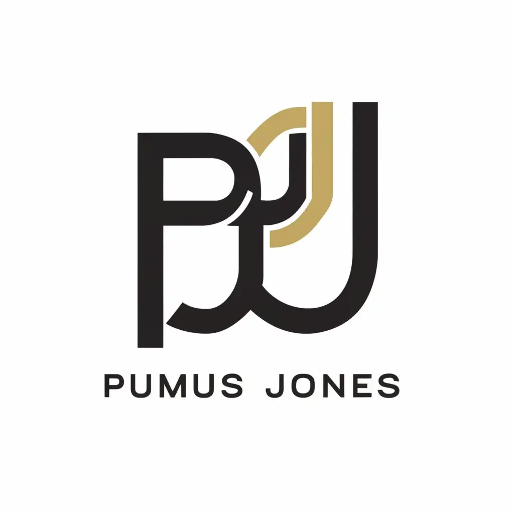 a logo design,with the text "pumus jones", main symbol:PJ,Moderate,be used in Entertainment industry,clear background