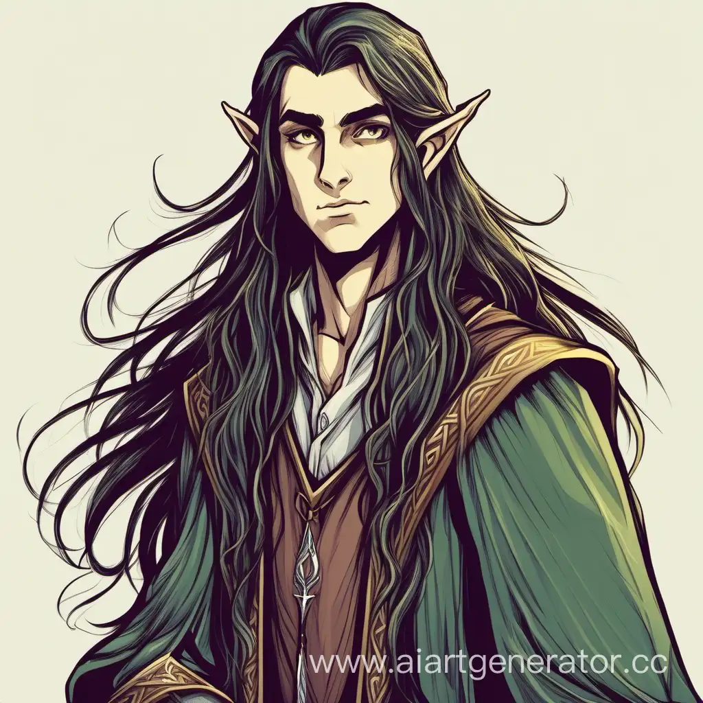 Young-HalfElf-Wizard-with-Long-Hair-in-Enchanted-Forest