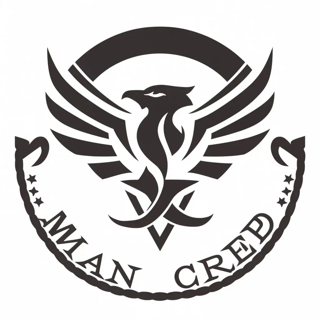 logo, Creed symbol, with the text "Man Creed", typography
