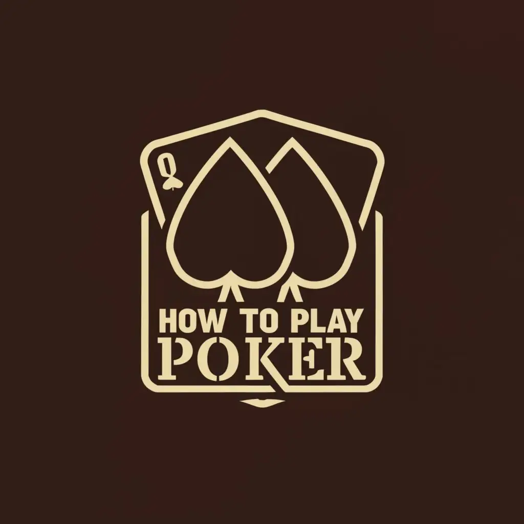a logo design,with the text "How to play Poker", main symbol:Ace of Spades & Queen of Diamonds,Moderate,clear background