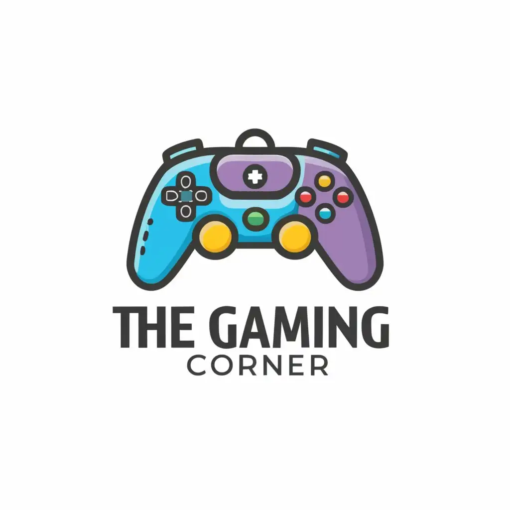 LOGO-Design-for-The-Gaming-Corner-Pixelated-Controller-and-Keyboard-with-a-Simplified-Modern-Aesthetic