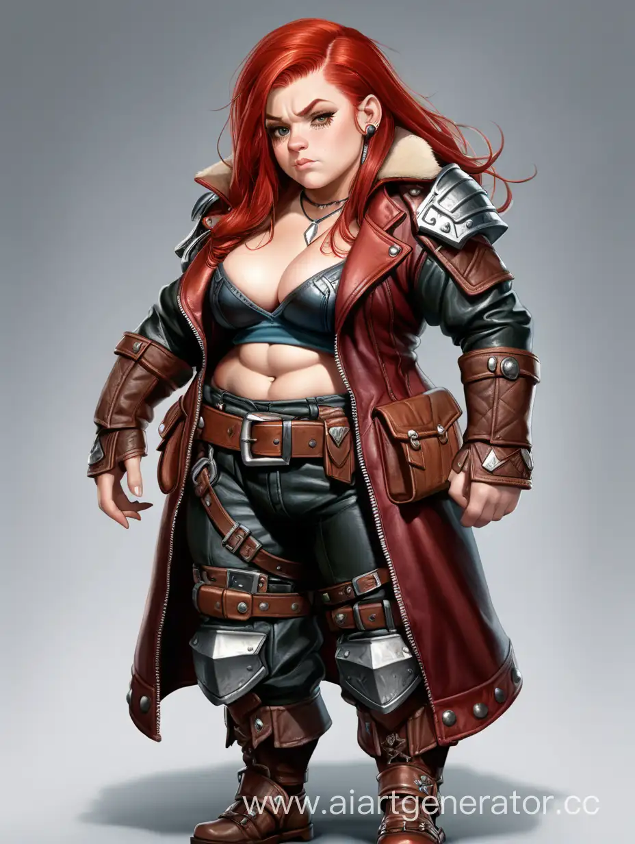 Strong-Dwarf-Girl-in-Leather-Attire