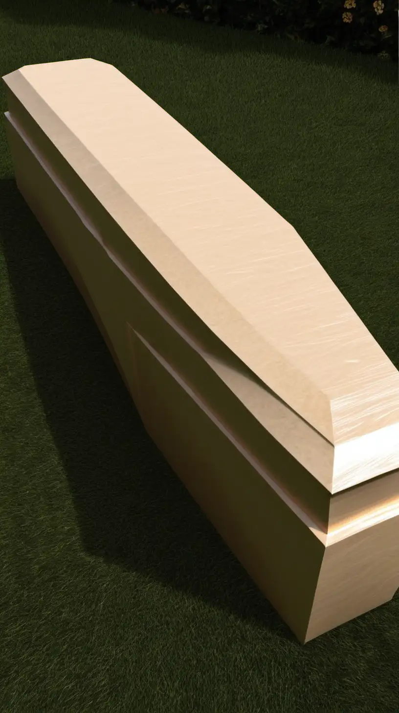 Simple Plain Covered Coffin Minimalist Funeral Casket Design