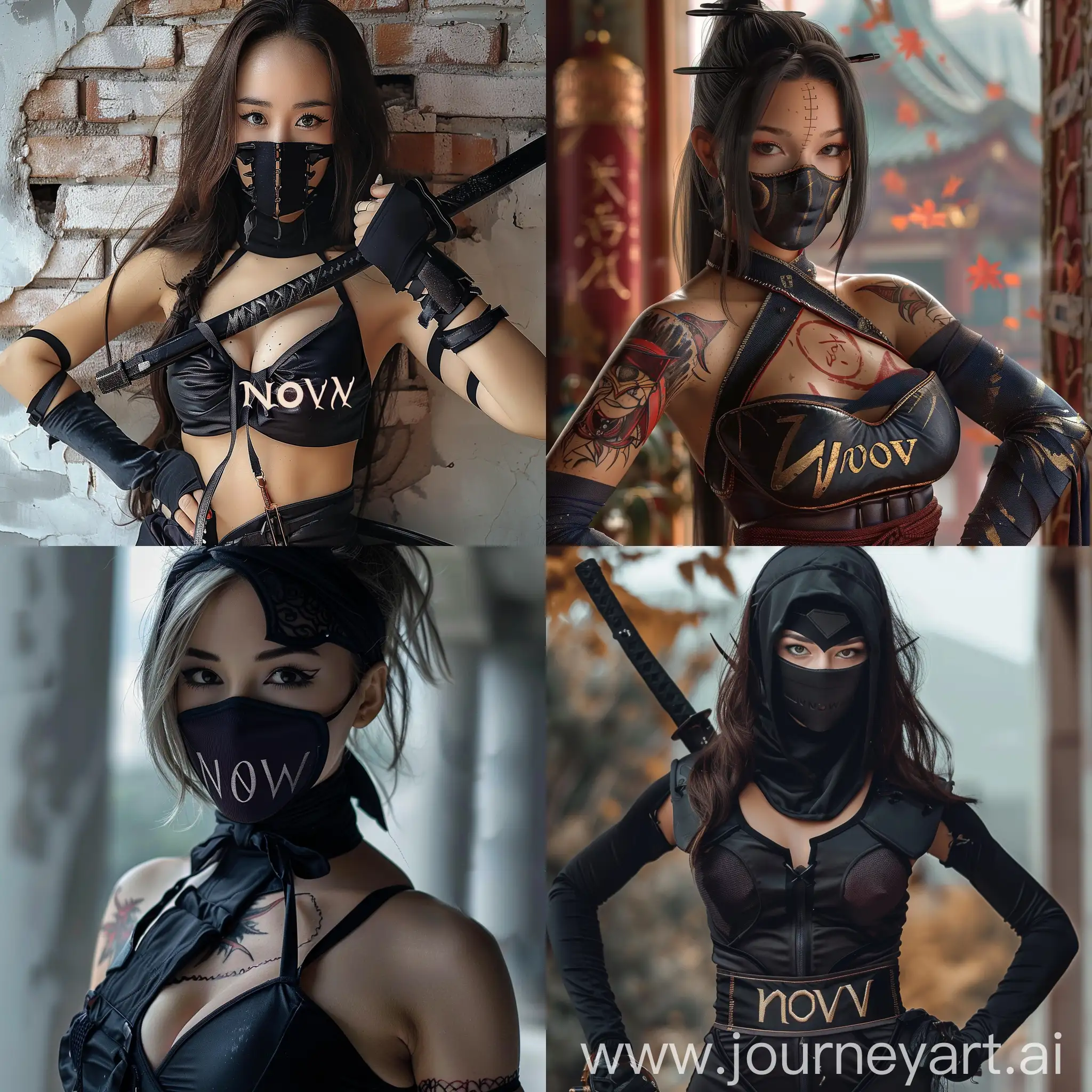 Stylish-Ninja-Woman-with-NOVA-Inscription