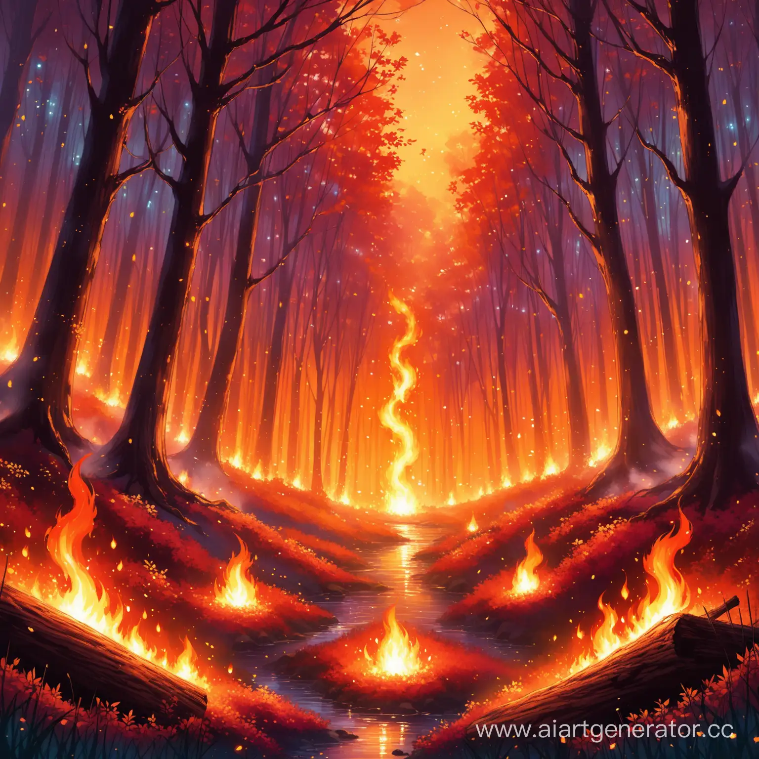 Enchanted-Forest-Fire-Illuminating-Mystical-Creatures