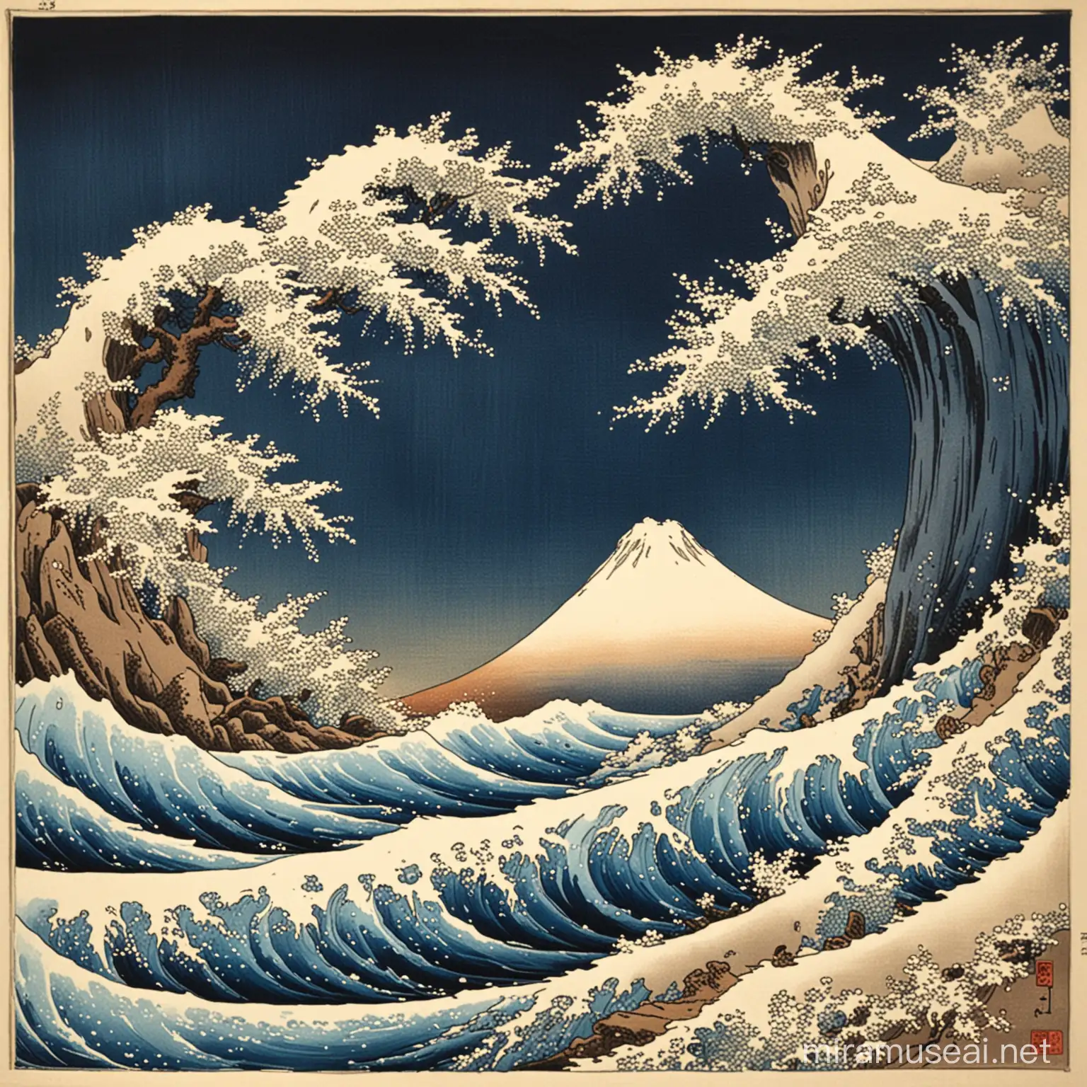 Creation painting if painted by Hokusai