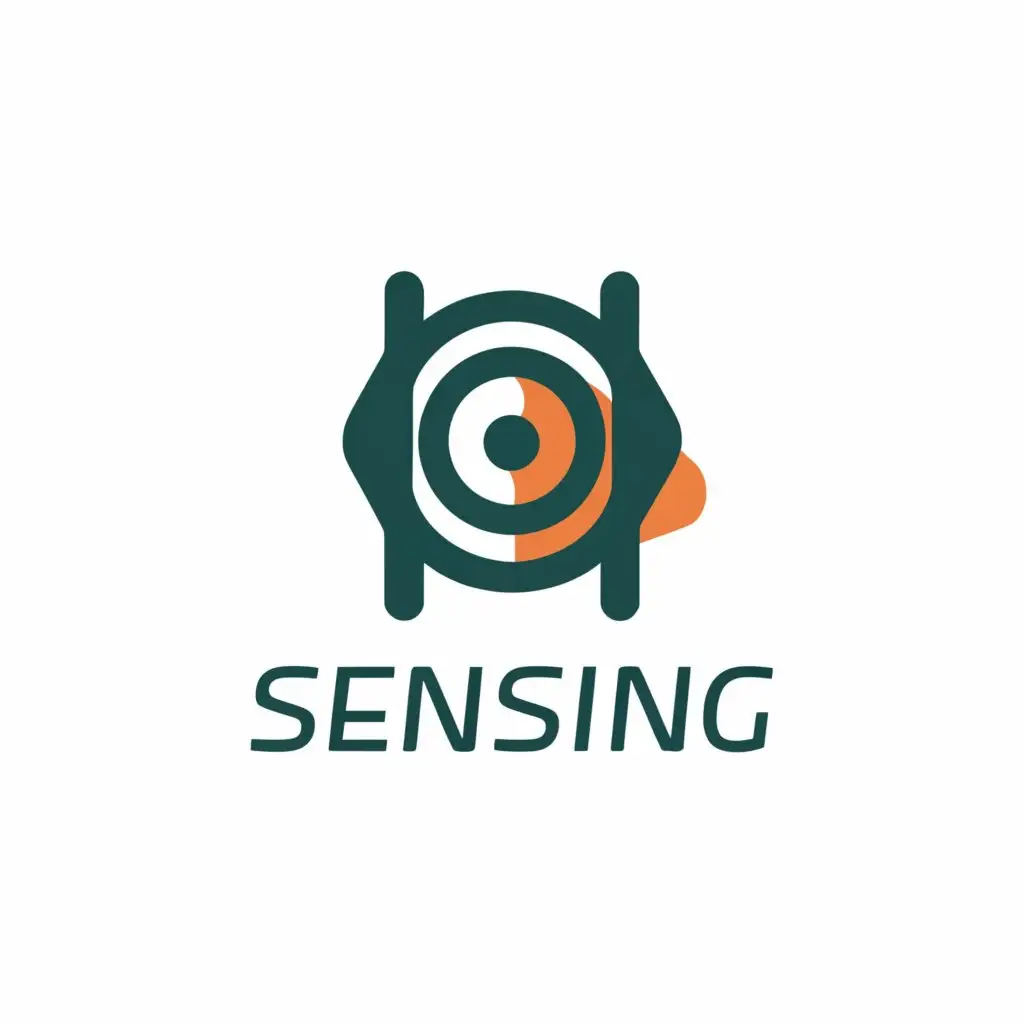 a logo design,with the text "sensing", main symbol:Sensing for cyber-physical system,Moderate,be used in Technology industry,clear background