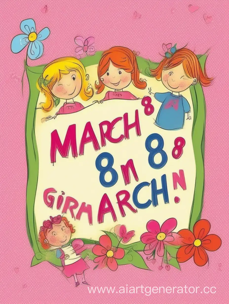 Картинку , которая поздравляет девушек с 8 марта 