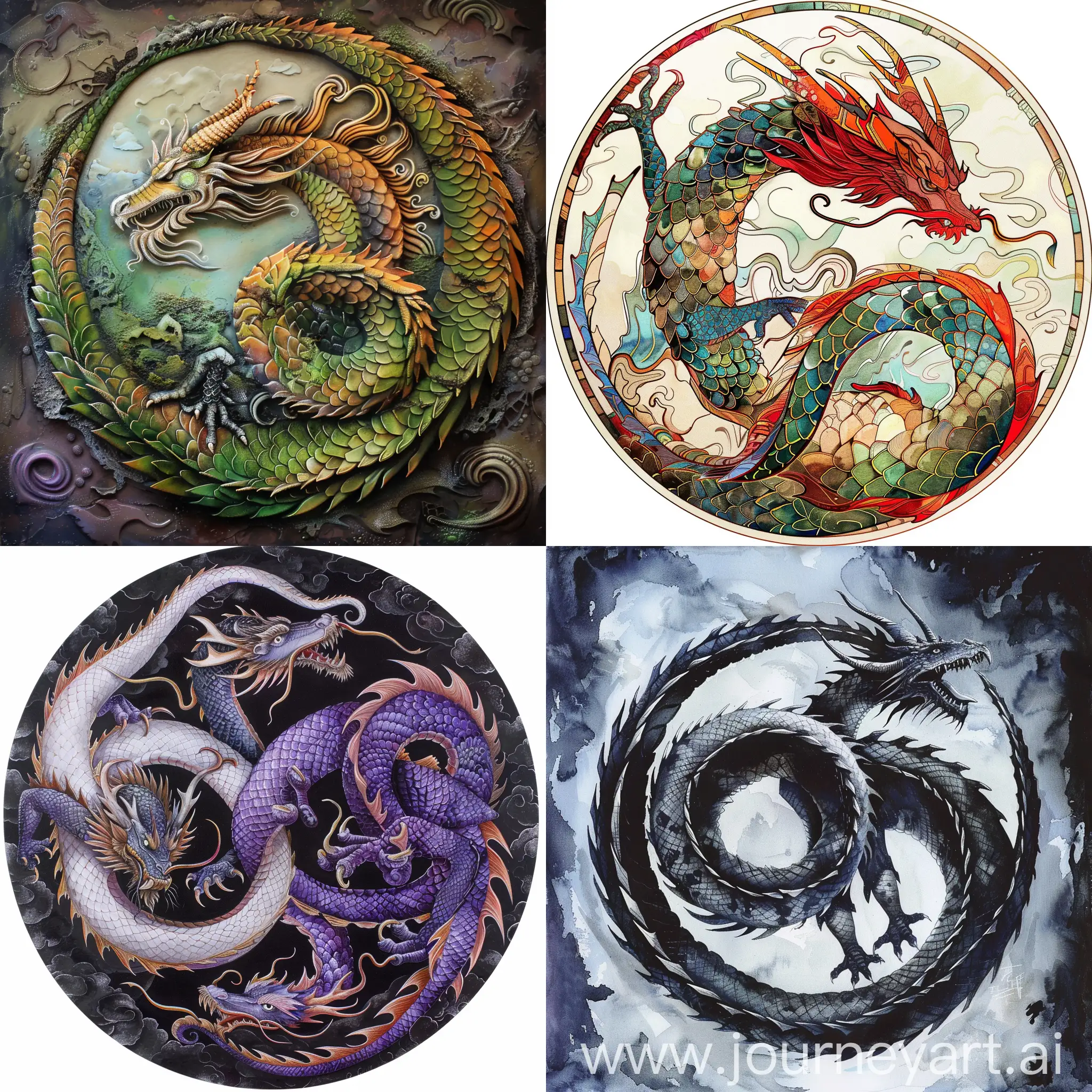 Mystical-Circle-Dragon-Art-with-Vibrant-Colors