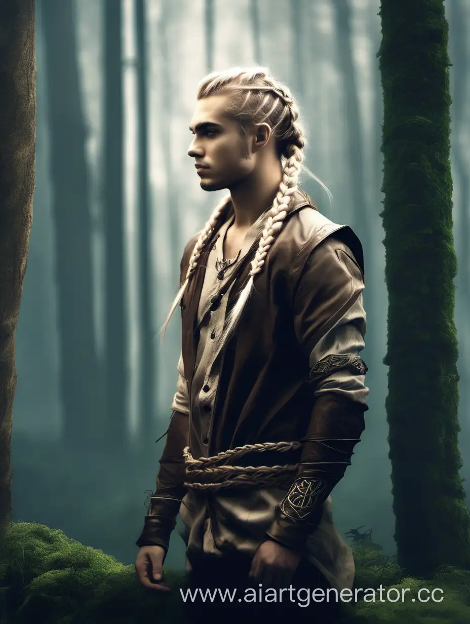 Blonde-Braided-Warrior-in-Enchanted-Forest