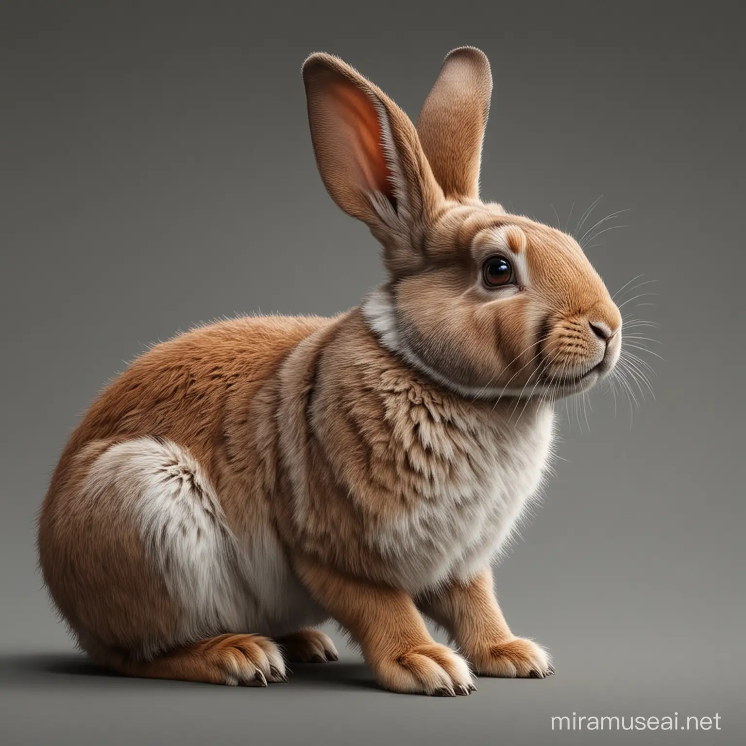 realistic rabbit whit kalasnikov