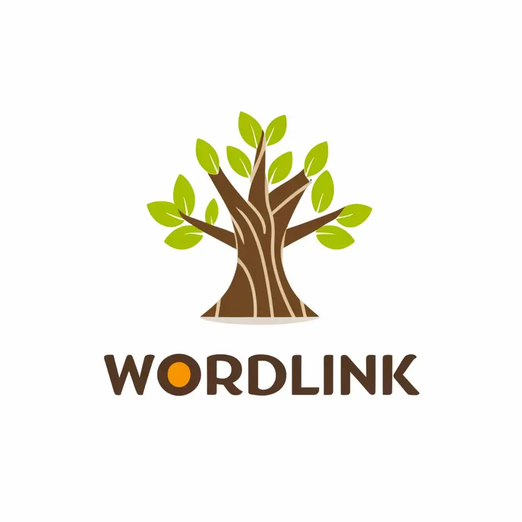 a logo design,with the text "WordLink", main symbol:wood,Moderate,be used in Entertainment industry,clear background