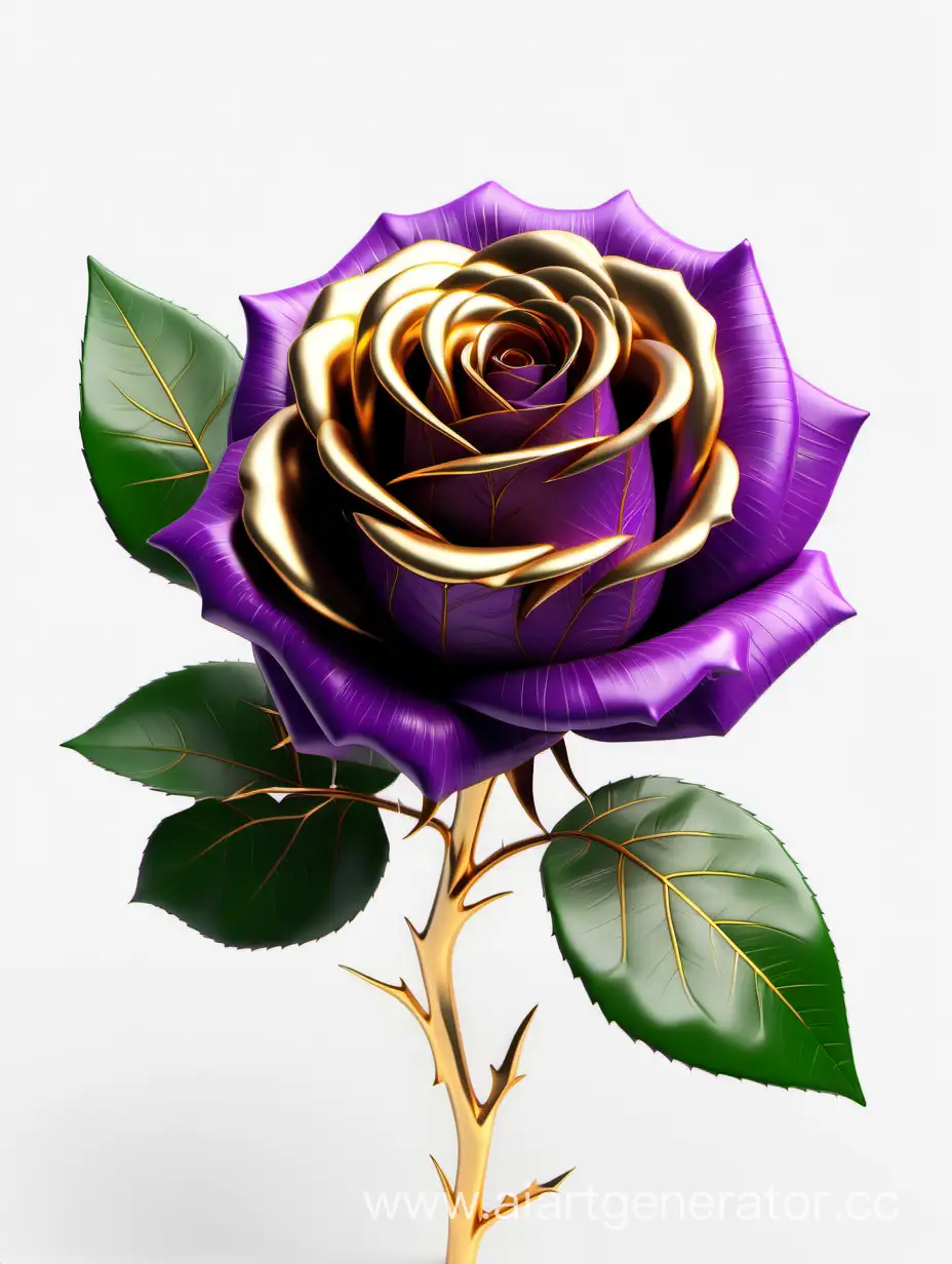 Vibrant-Realistic-8K-HD-Purple-and-Gold-Rose-with-Fresh-Lush-Green-Leaves