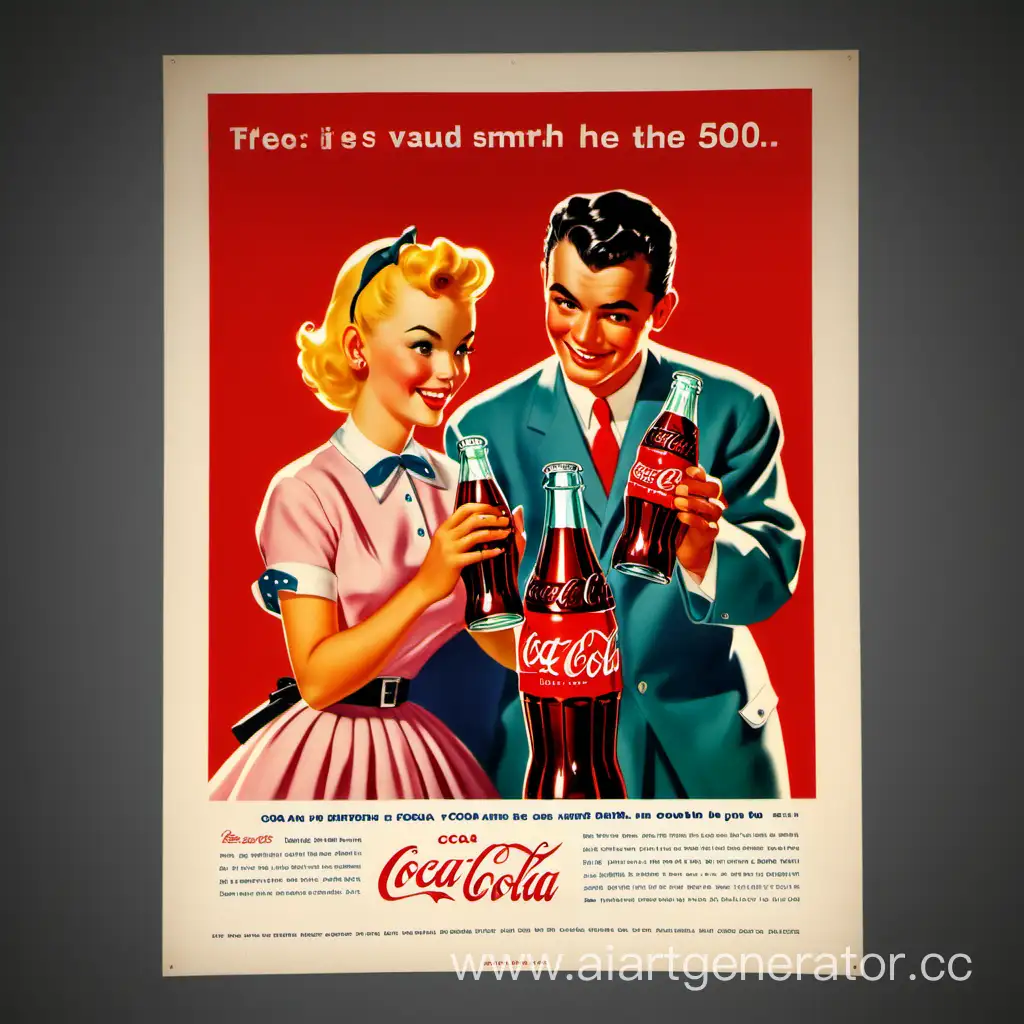 1950s-CocaCola-Poster-Featuring-Romantic-Couple