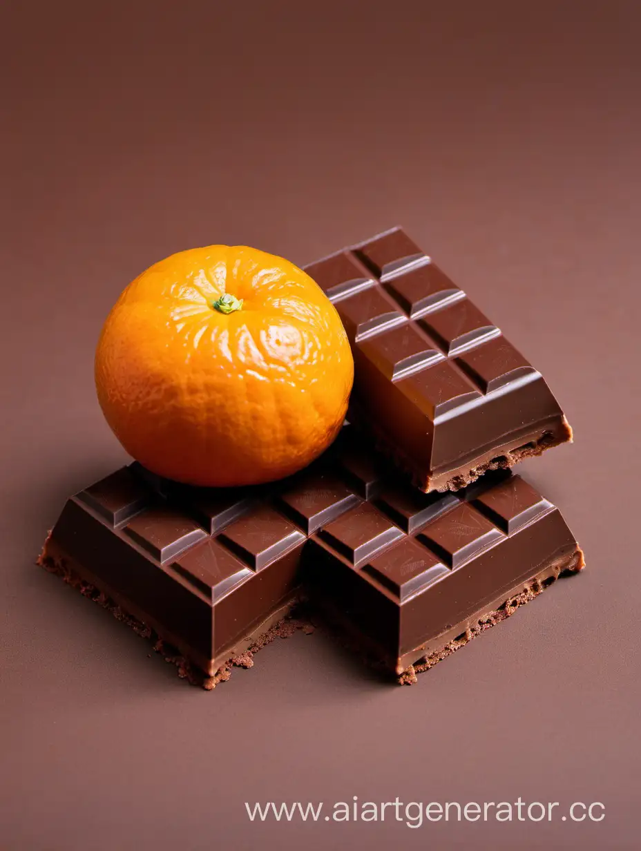 шоколад и мандарин
