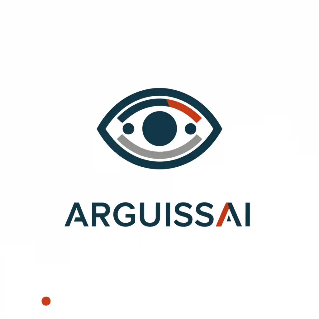 a logo design,with the text "ArgusAI", main symbol:Eye,Minimalistic,clear background